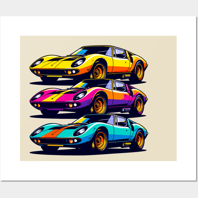 Lamborghini Miura Wall Art by Vehicles-Art